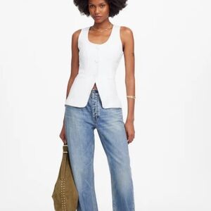 NWT Madewell Scoopneck Cutaway Vest NV834